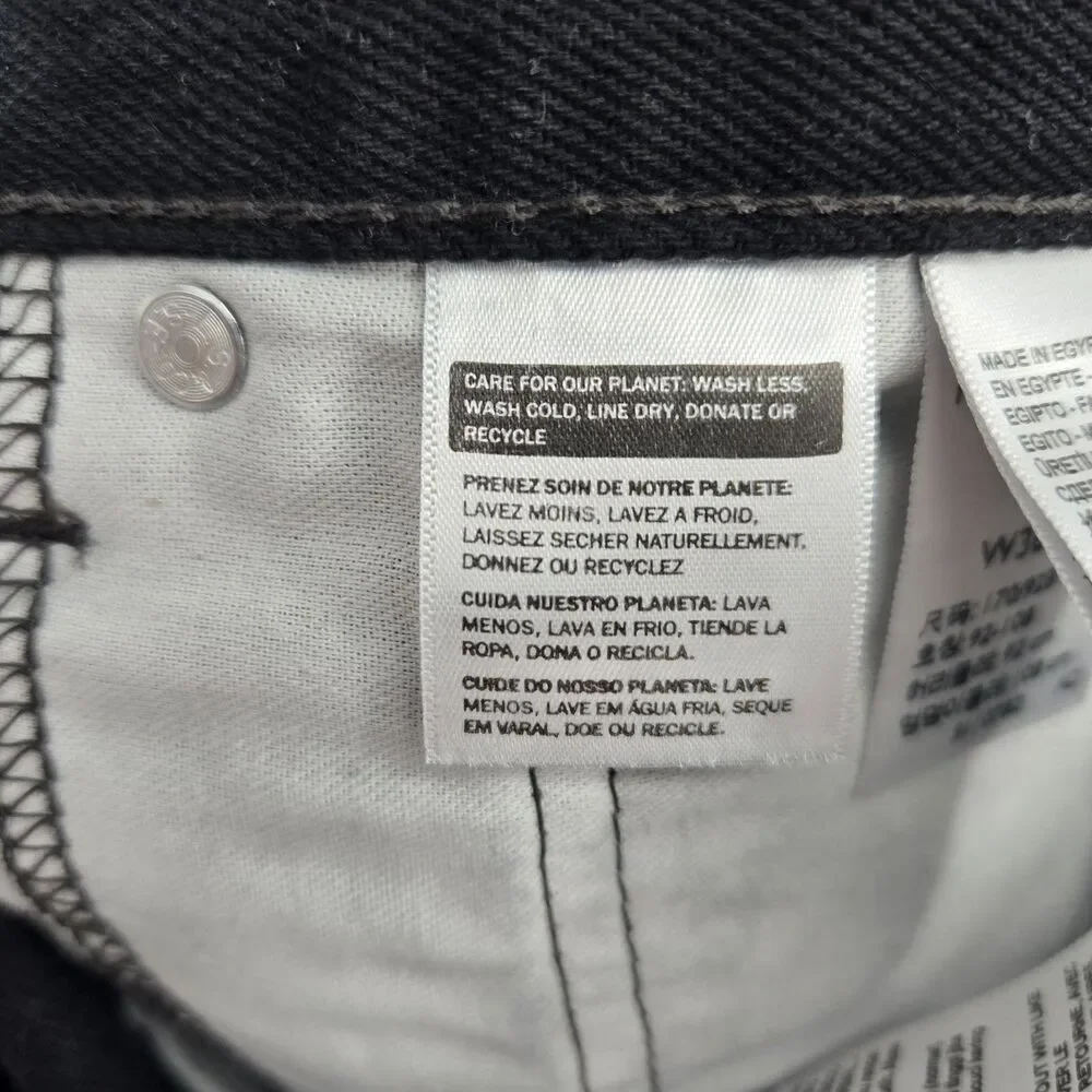 NWT Levis 505 Denim Jeans Mens 36x30 Regular Fit Straight Leg Black 100%‎ Cotton